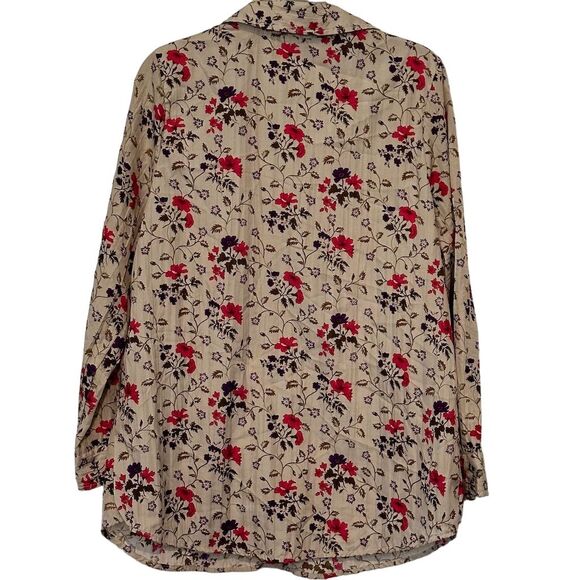 Just My Style Women's Floral Button Down Blouse Multicolor Size 1x - Picture 2 of 7